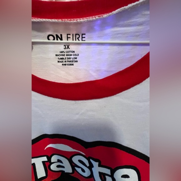 NWT ON FIRE Women’s White ‘Taste of Melanin’ Multicolored-Graphic Tee; Size 3X - Picture 4 of 9